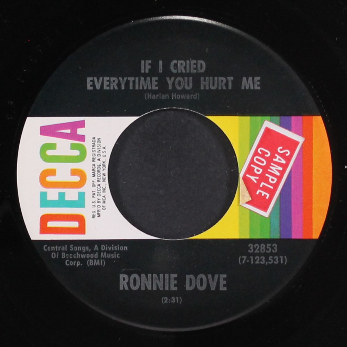 if i cried everytime you hurt me by RONNIE DOVE