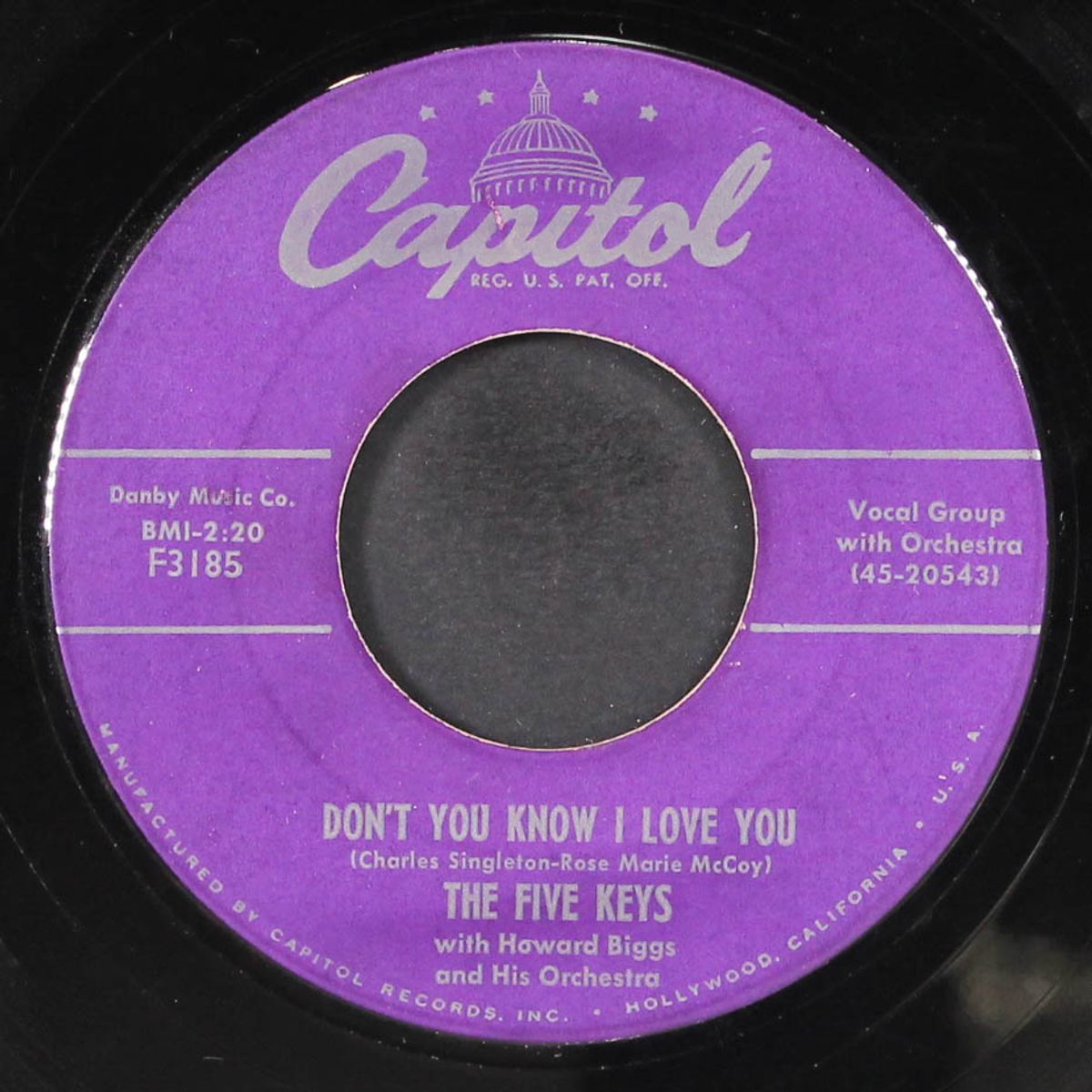 don't you know i love you / i wish i'd never learned to read by FIVE KEYS
