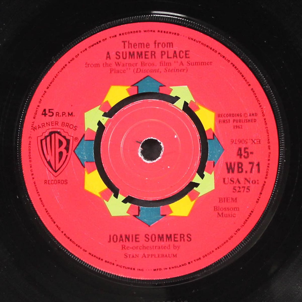 johnny get angry / a summer place by JOANIE SOMMERS