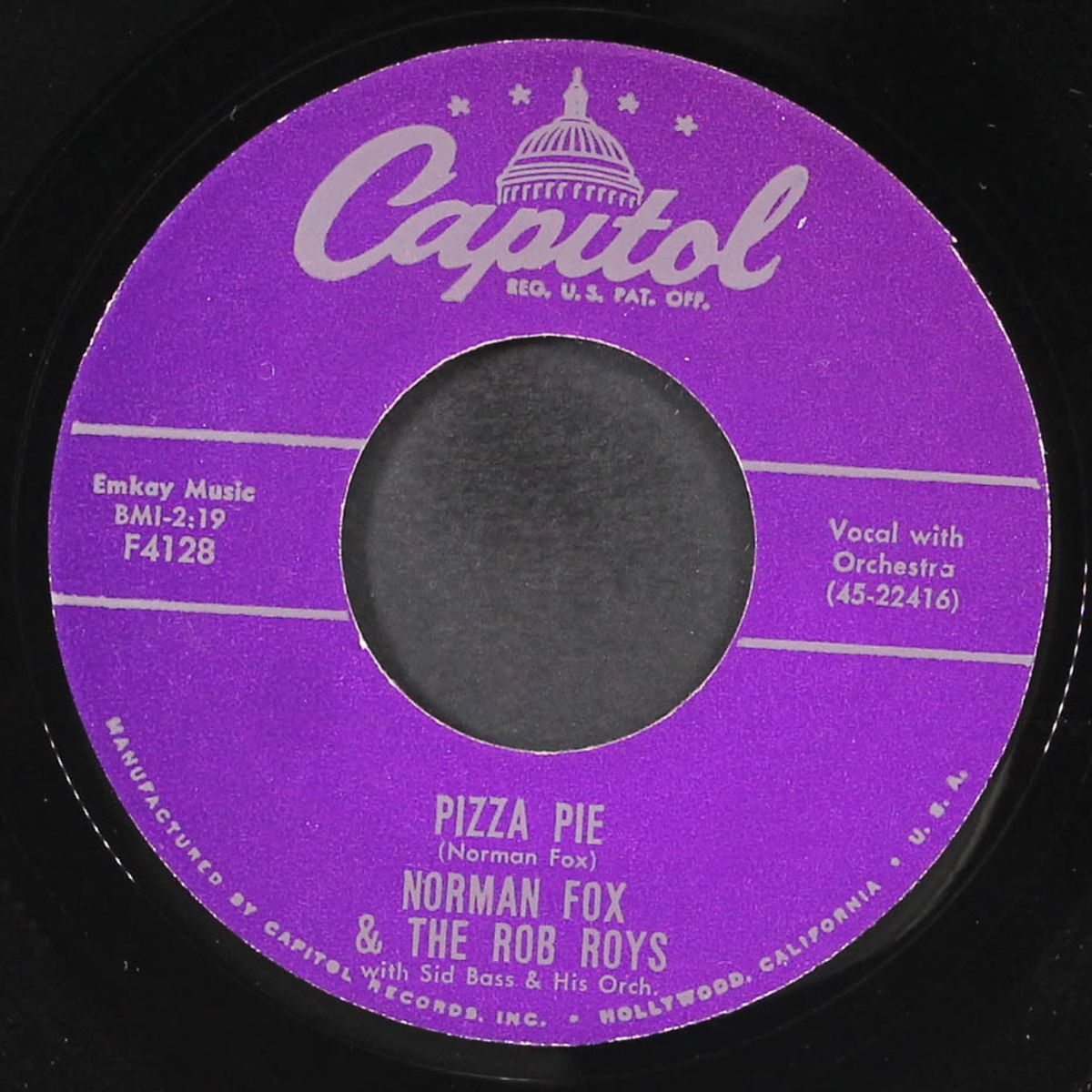pizza pie by NORMAN FOX & ROB ROYS