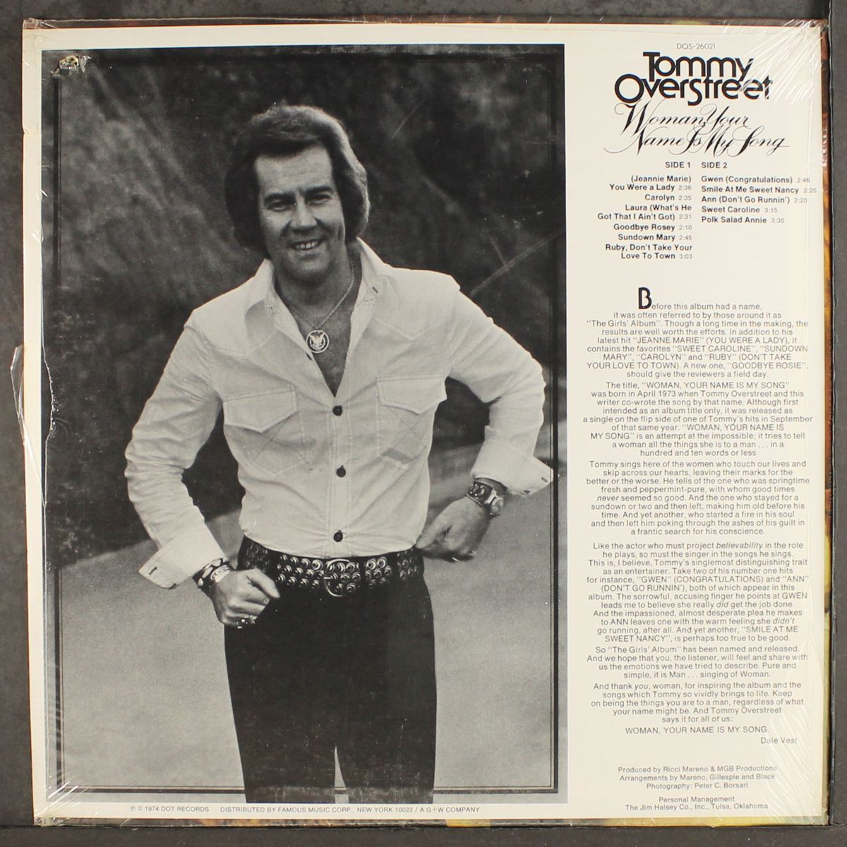 woman, your name is my song by TOMMY OVERSTREET