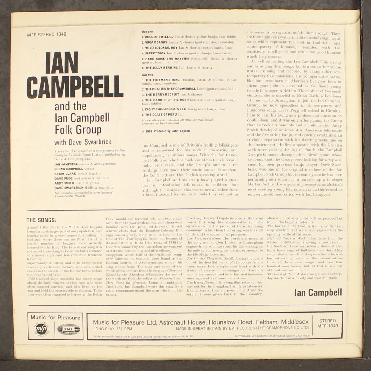 with dave swarbrick by IAN CAMPBELL FOLK GROUP
