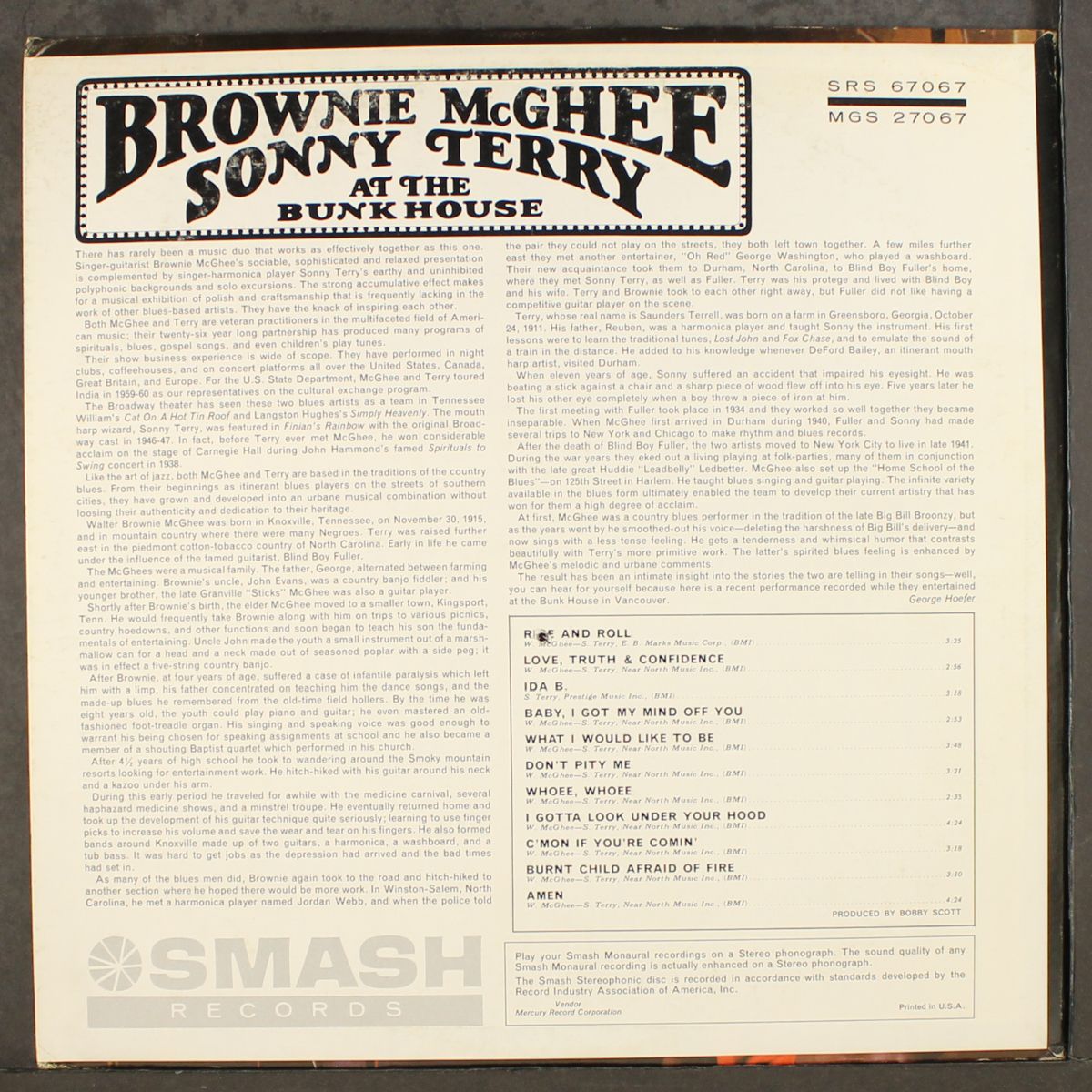 at the bunkhouse by BROWNIE MCGHEE & SONNY TERRY