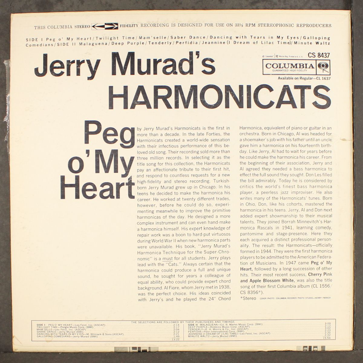 peg o' my heart by JERRY MURAD'S HARMONICATS