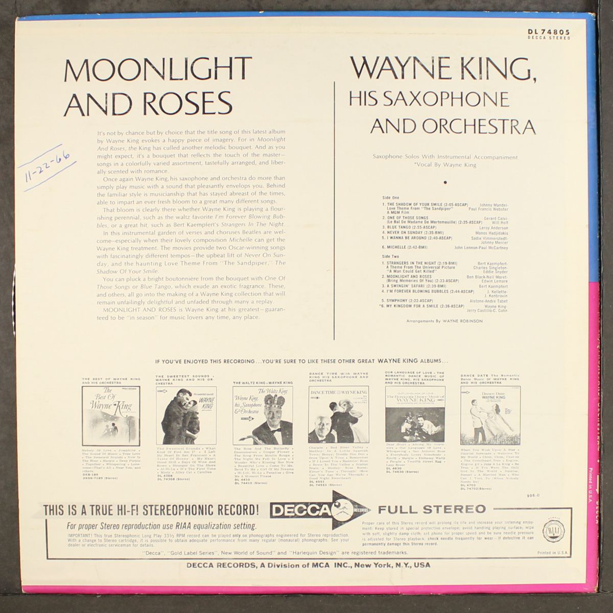 moonlight and roses by WAYNE KING