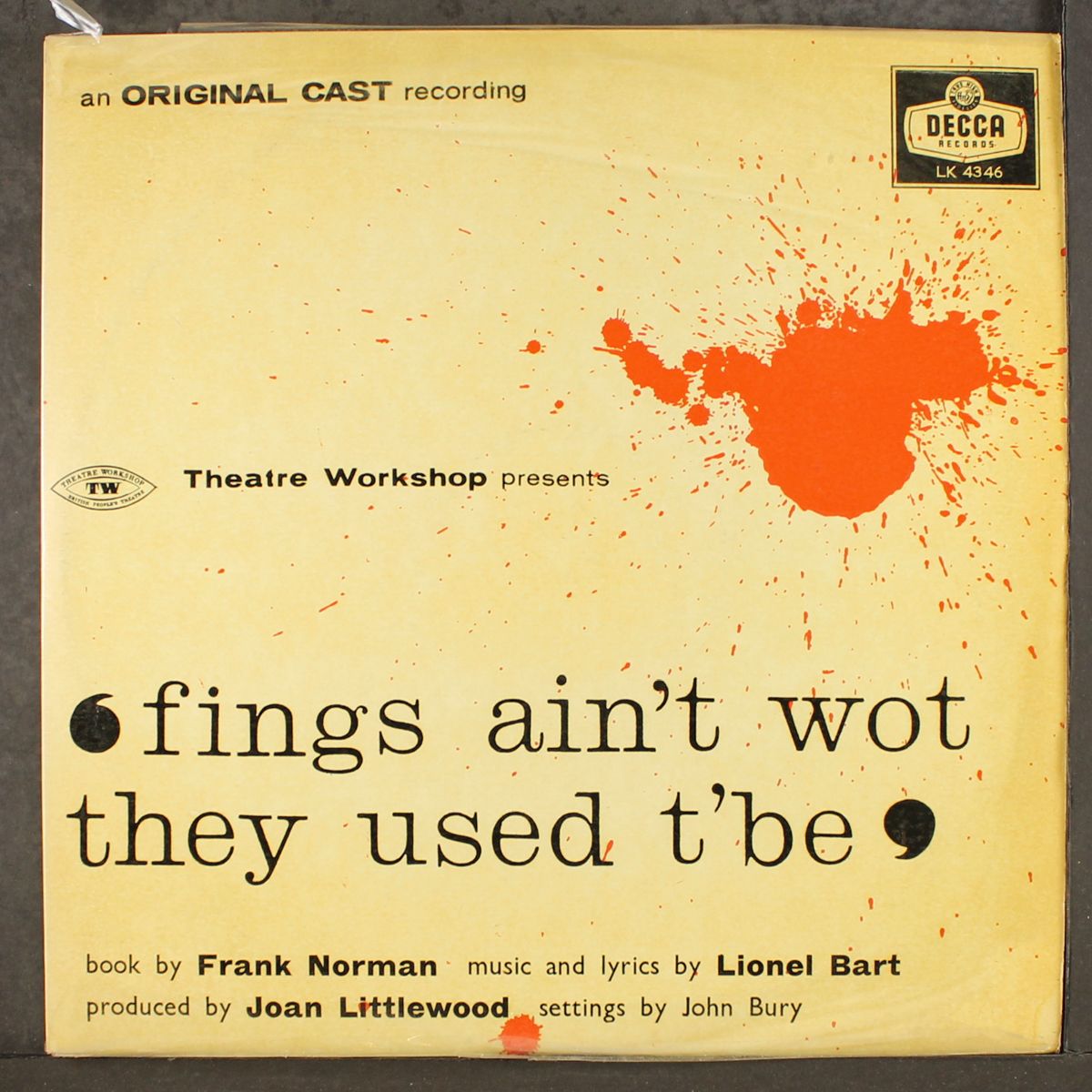 fings ain't wot they used t'be by ORIGINAL LONDON CAST