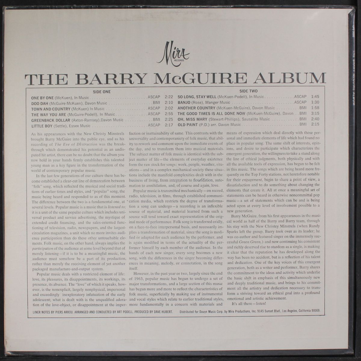the barry mcguire album by BARRY MCGUIRE