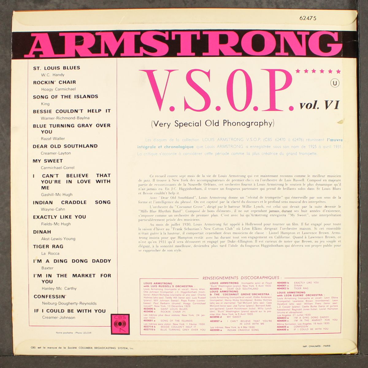 v.s.o.p. vol. 8 by LOUIS ARMSTRONG
