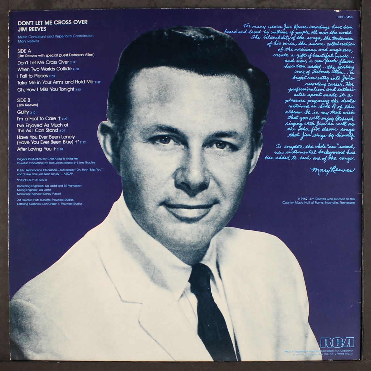 don't let me cross over by JIM REEVES