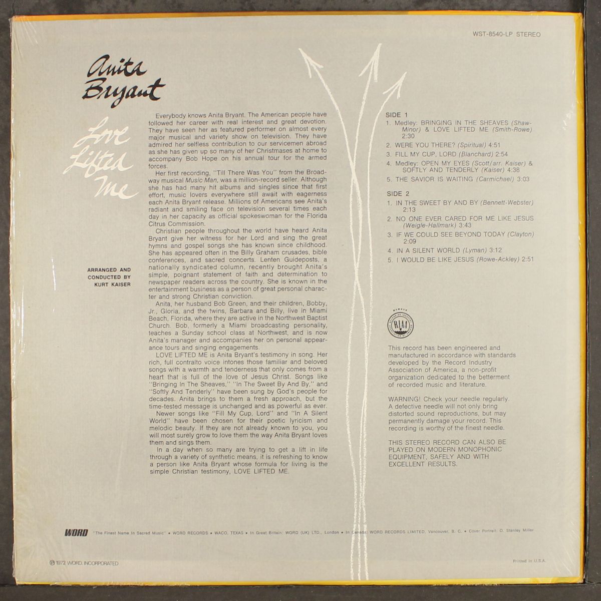 love lifted me by ANITA BRYANT