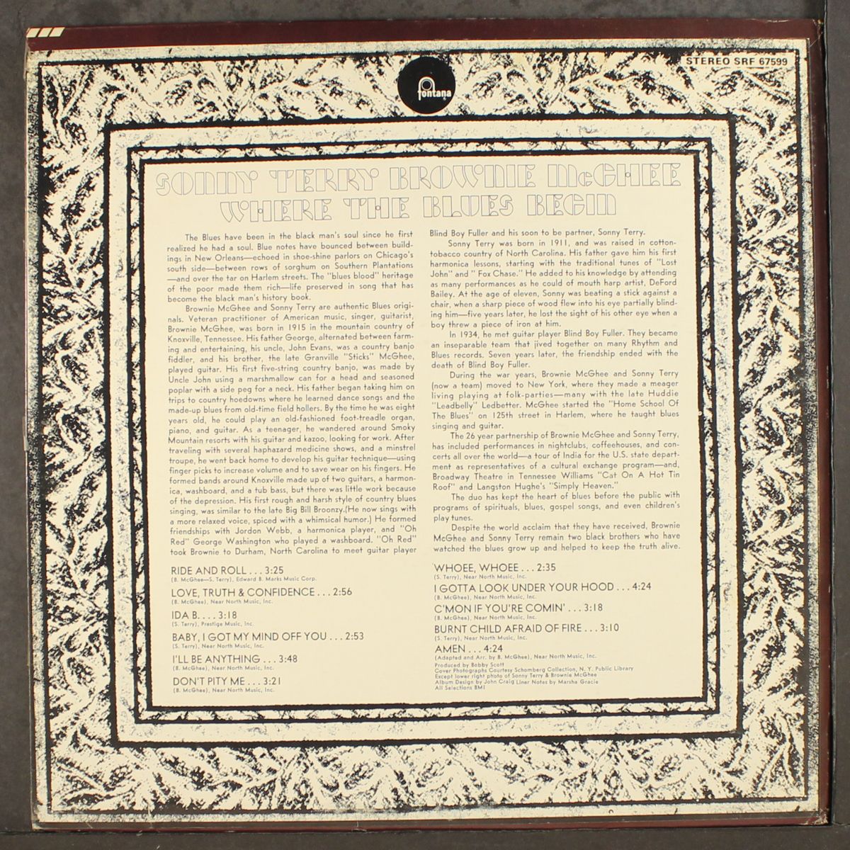 where the blues began by SONNY TERRY & BROWNIE MCGHEE
