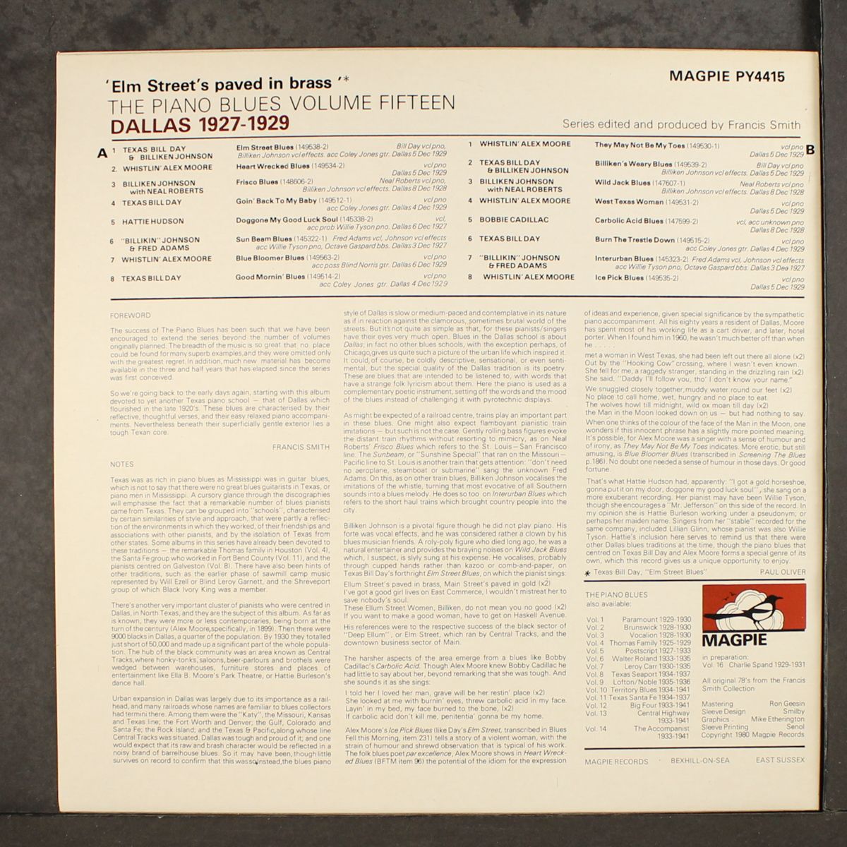 elm street's paved in brass; piano blues, vol. 15 by VARIOUS