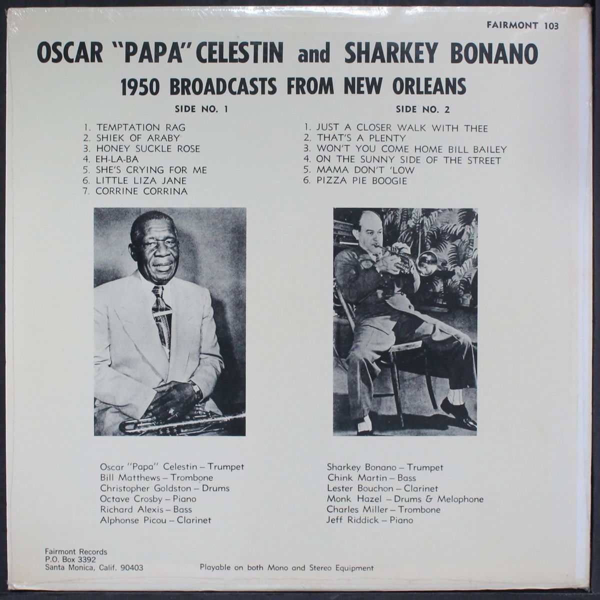 the battle of the bands by OSCAR 'PAPA' CELESTIN & SHARKEY BONANO