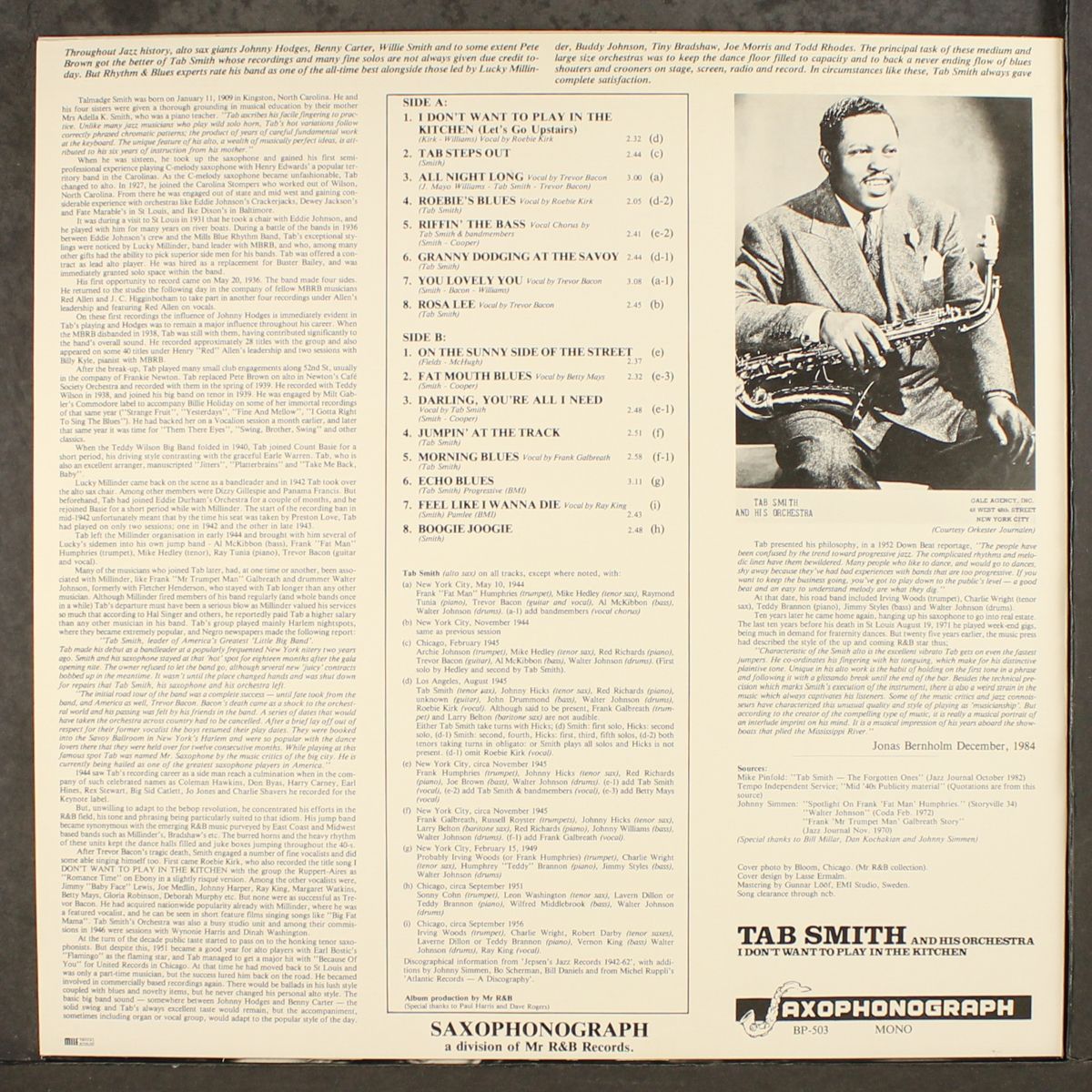 i don't want to play in the kitchen by TAB SMITH