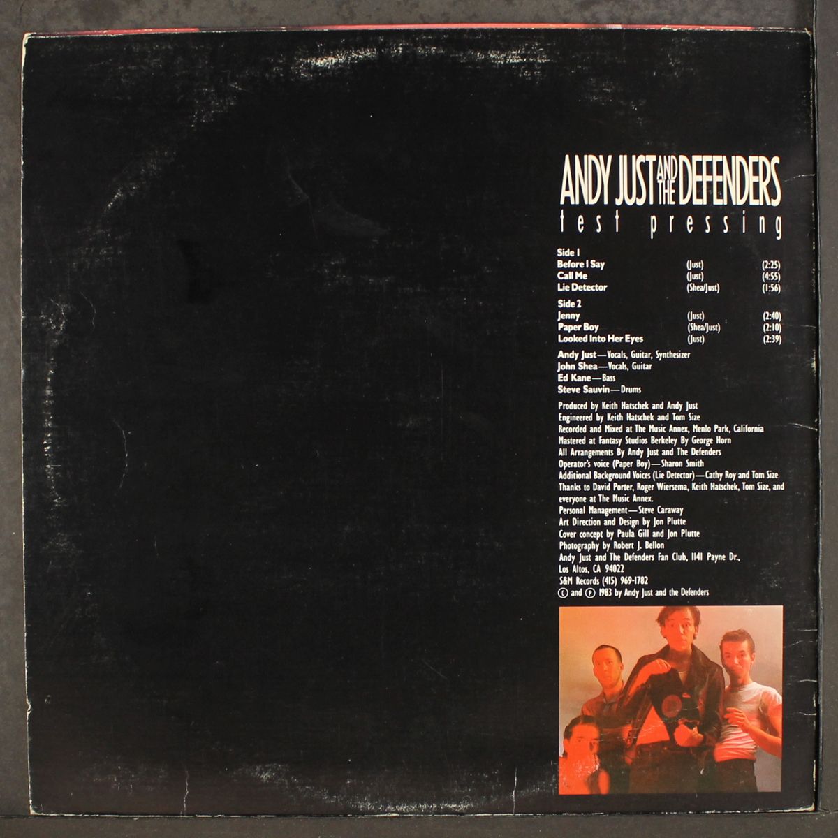 test pressing by ANDY JUST & DEFENDERS