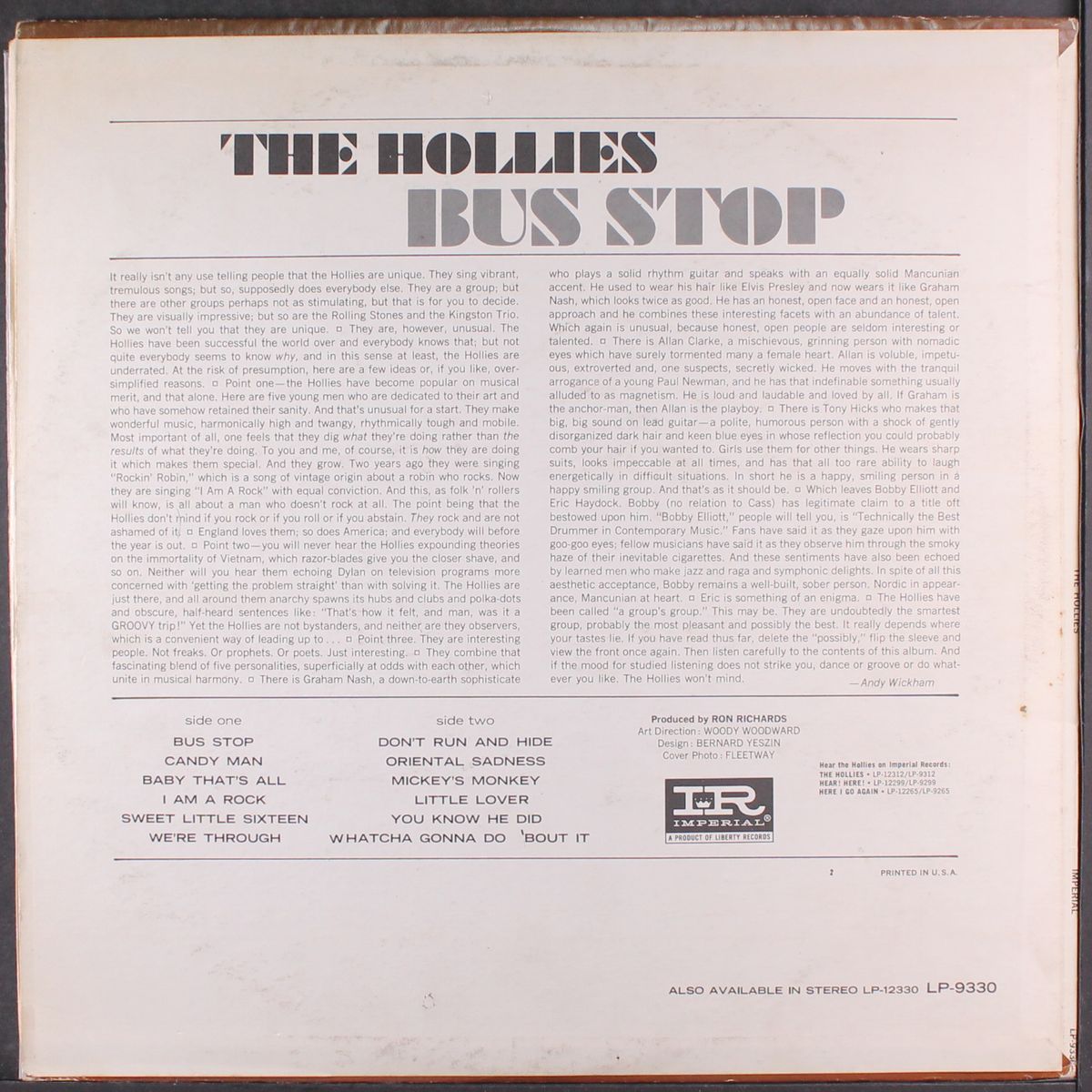 bus stop by HOLLIES