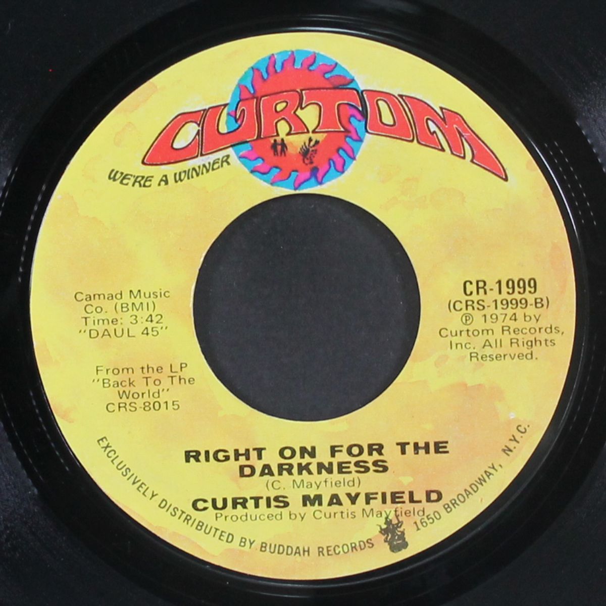 right on for the darkness / kung fu by CURTIS MAYFIELD