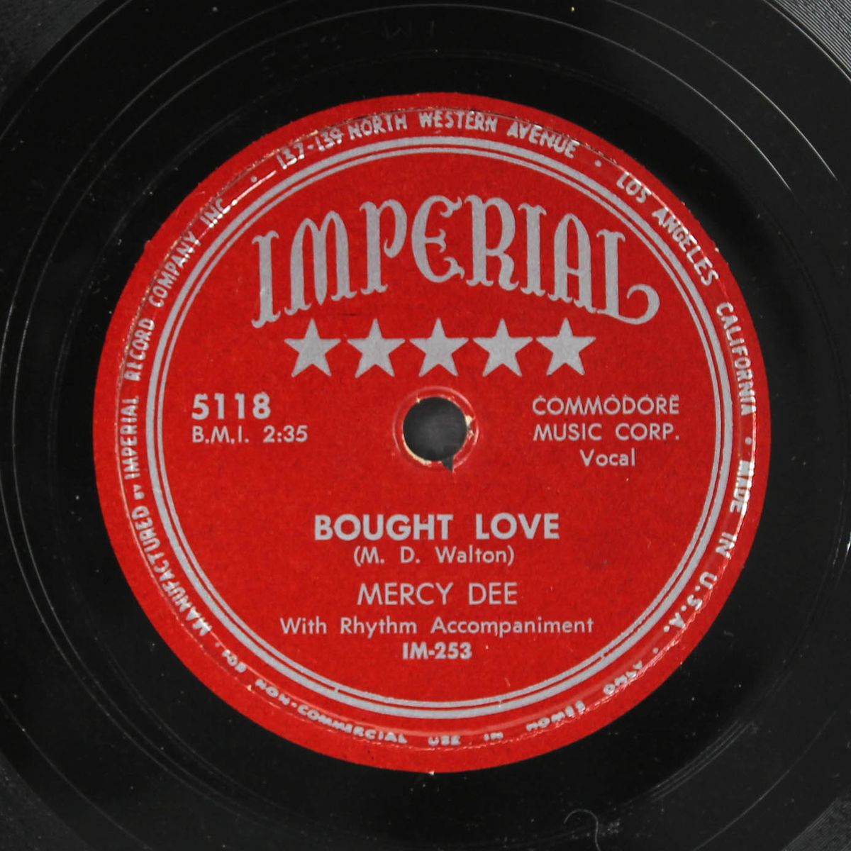roamin' blues / bought love by MERCY DEE