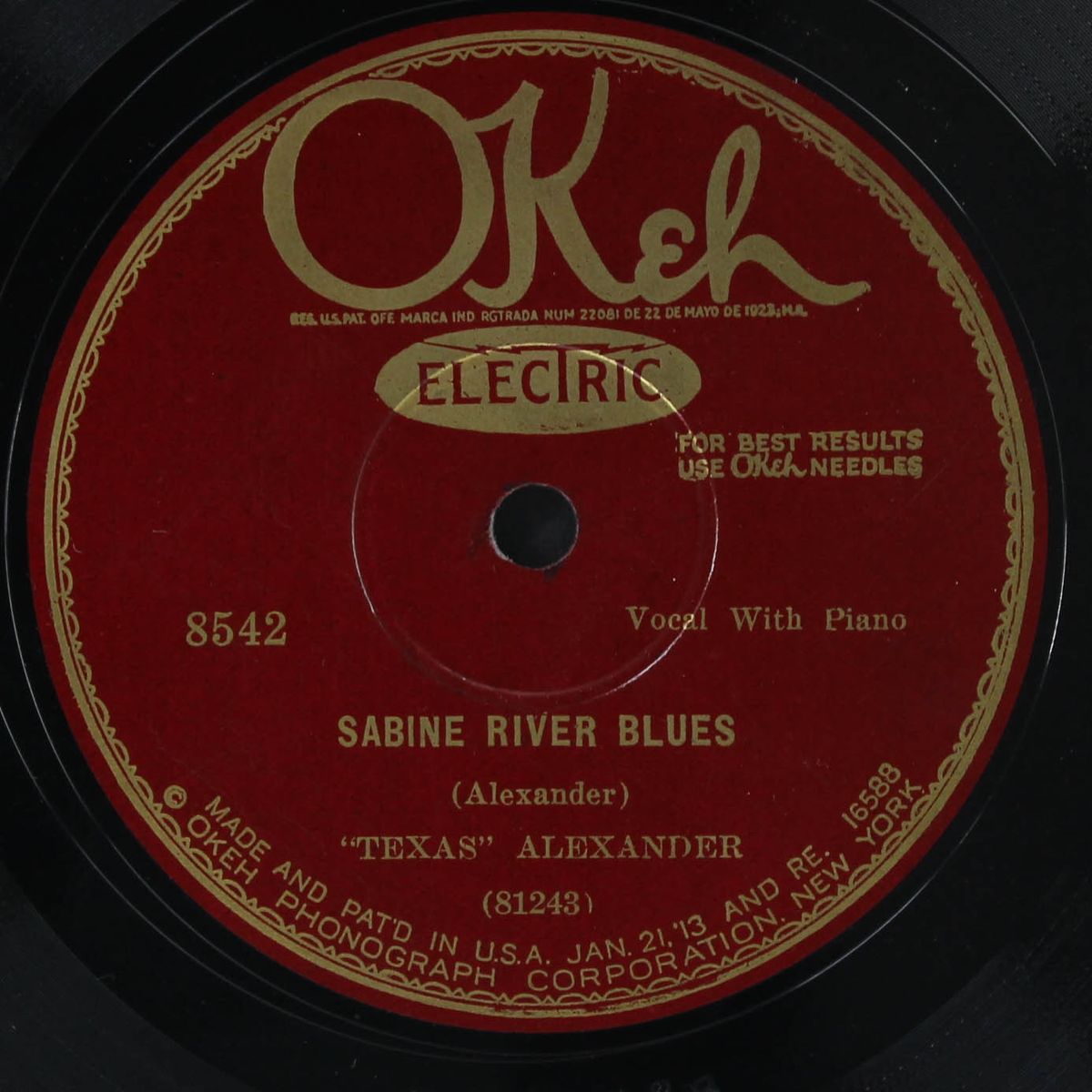 mama, i heard you brought it right back home / sabine river blues by TEXAS ALEXANDER