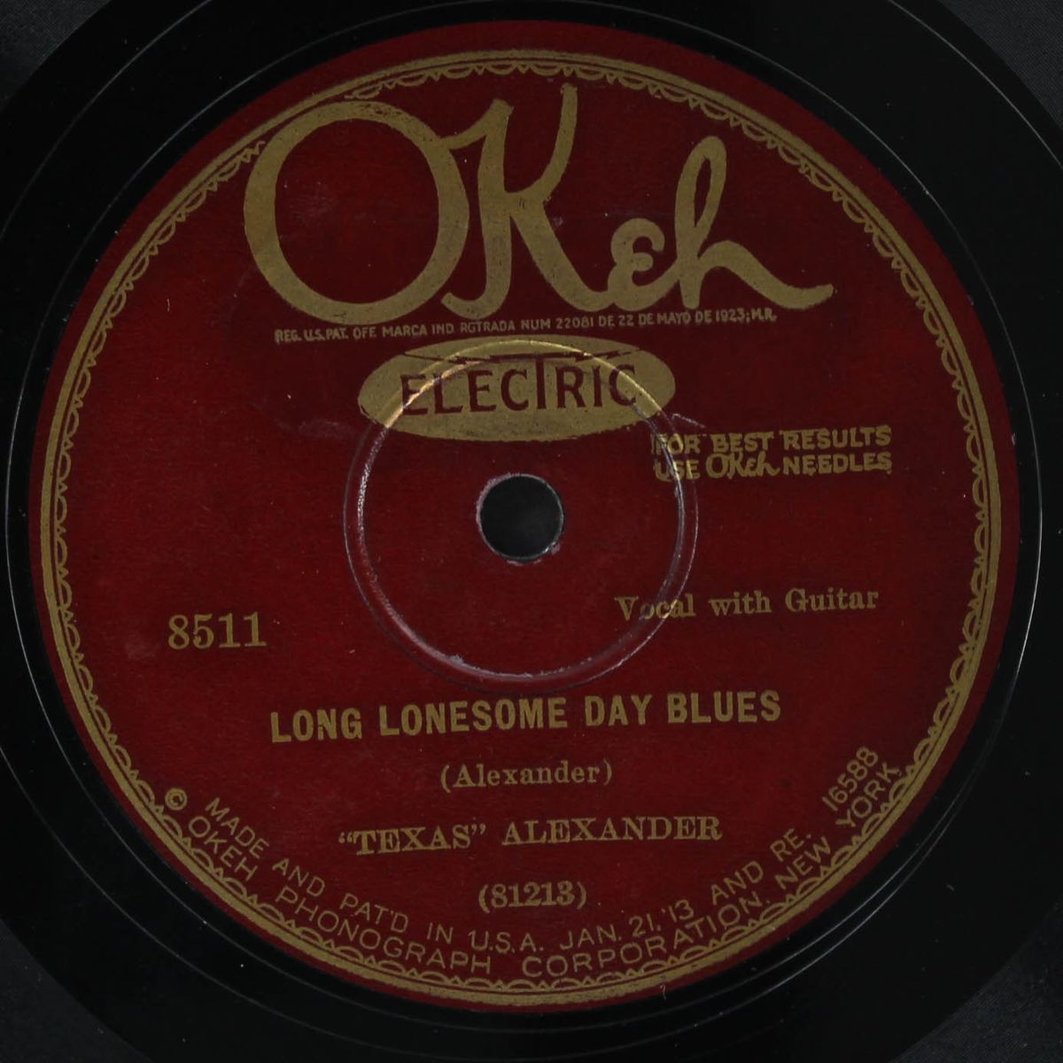 long lonesome day blues / corn-bread blues by TEXAS ALEXANDER