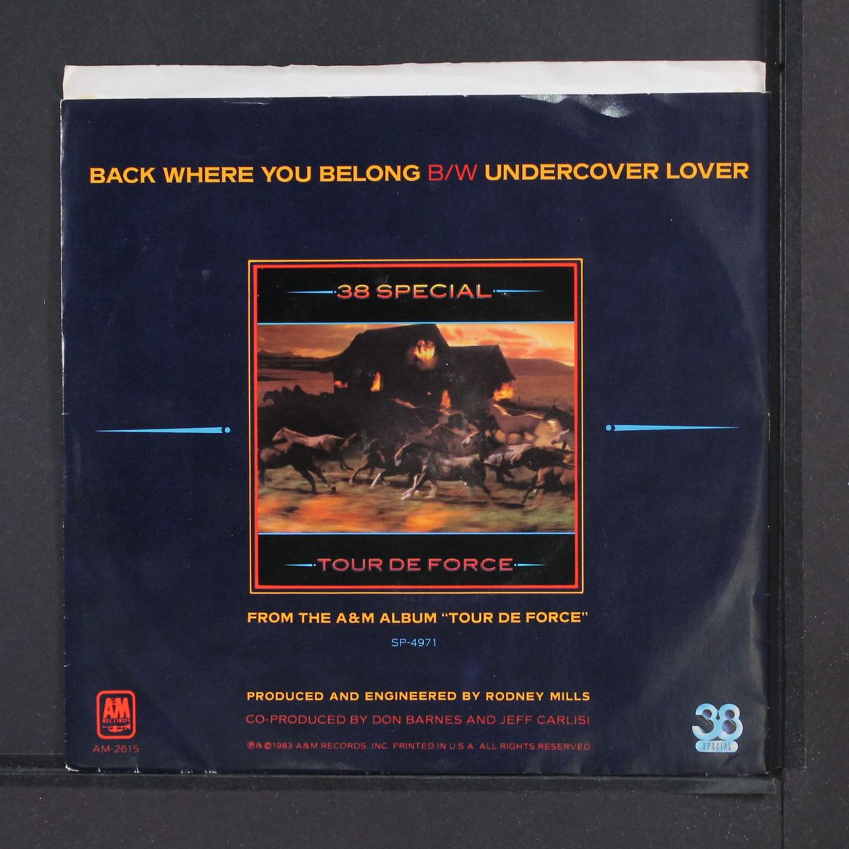 back where you belong / undercover lover by 38 SPECIAL