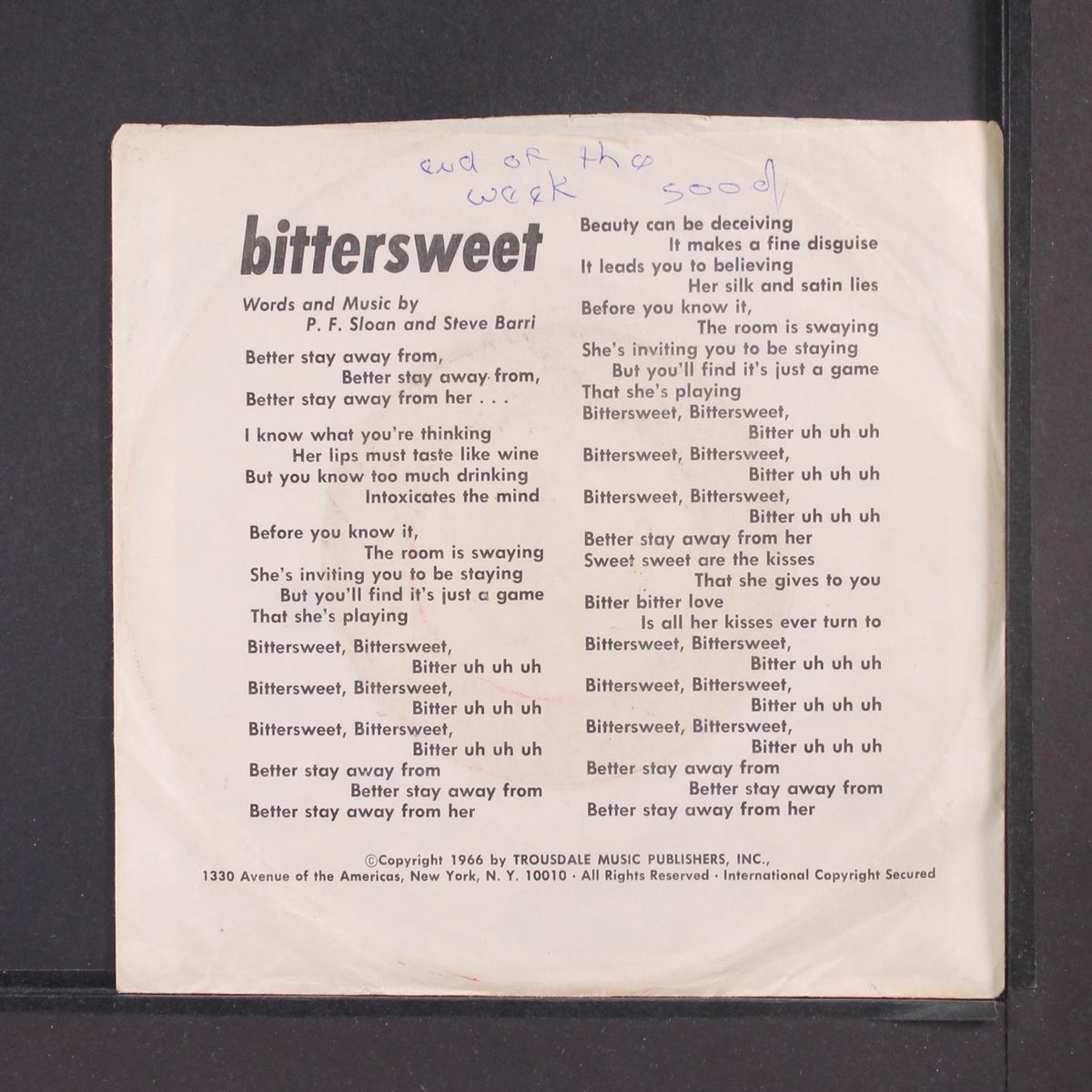 bittersweet / end of the week by ROBBS