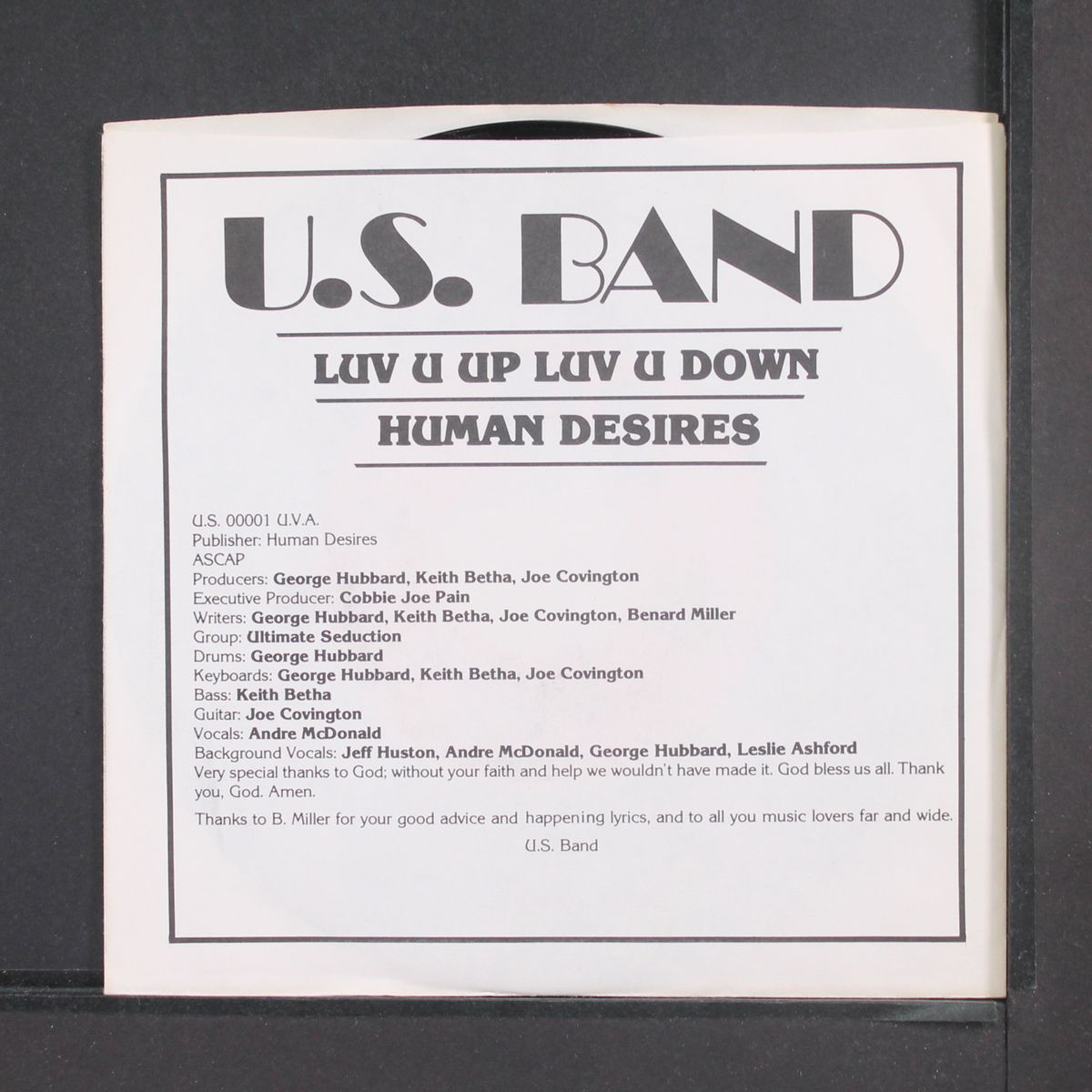 luv u up luv u down / human desires by U.S. BAND