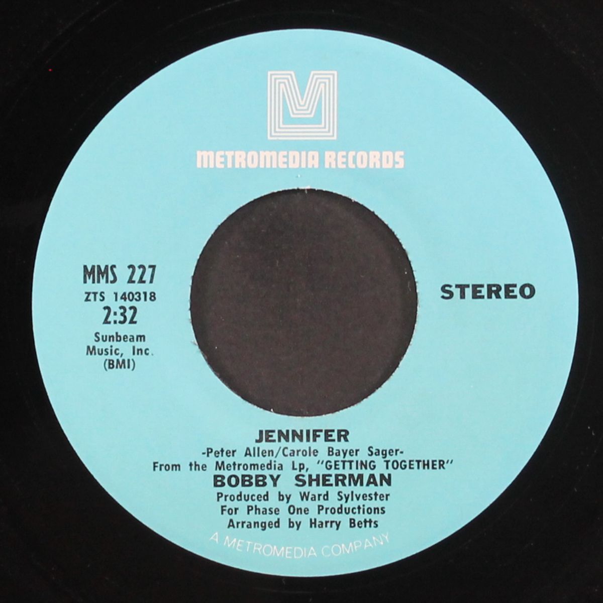 jennifer / getting together by BOBBY SHERMAN