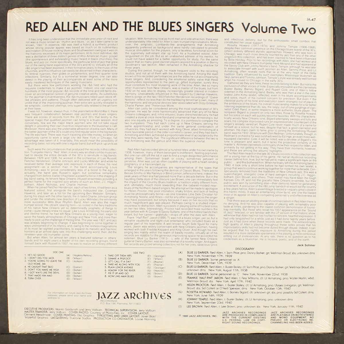 the blues singers, vol. 2 by RED ALLEN