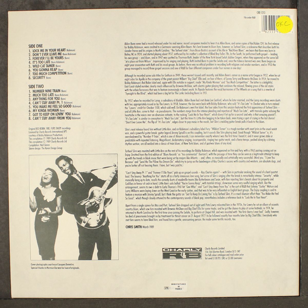 lock me in your heart by TARHEEL SLIM & LITTLE ANN