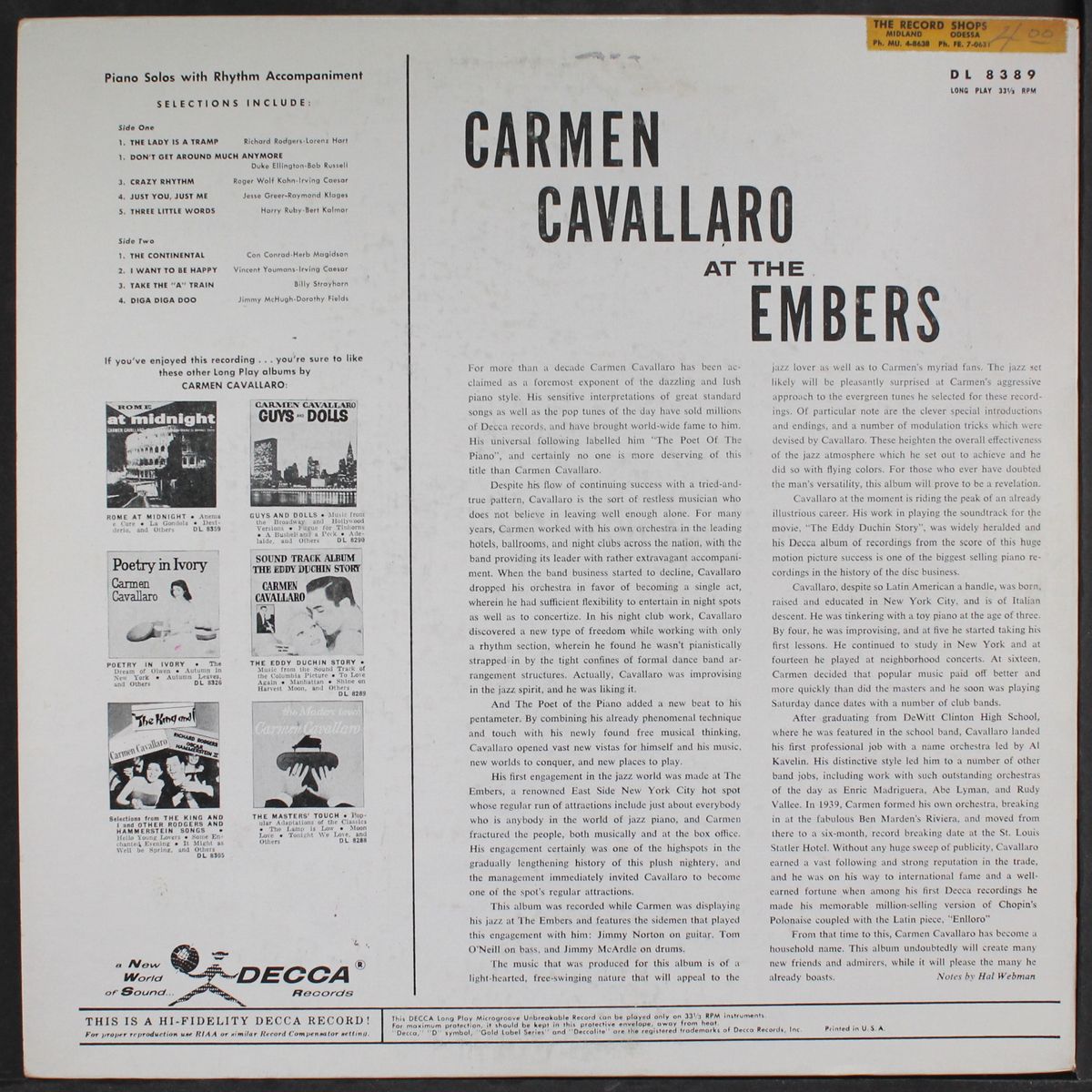 at the embers by CARMEN CAVALLARO