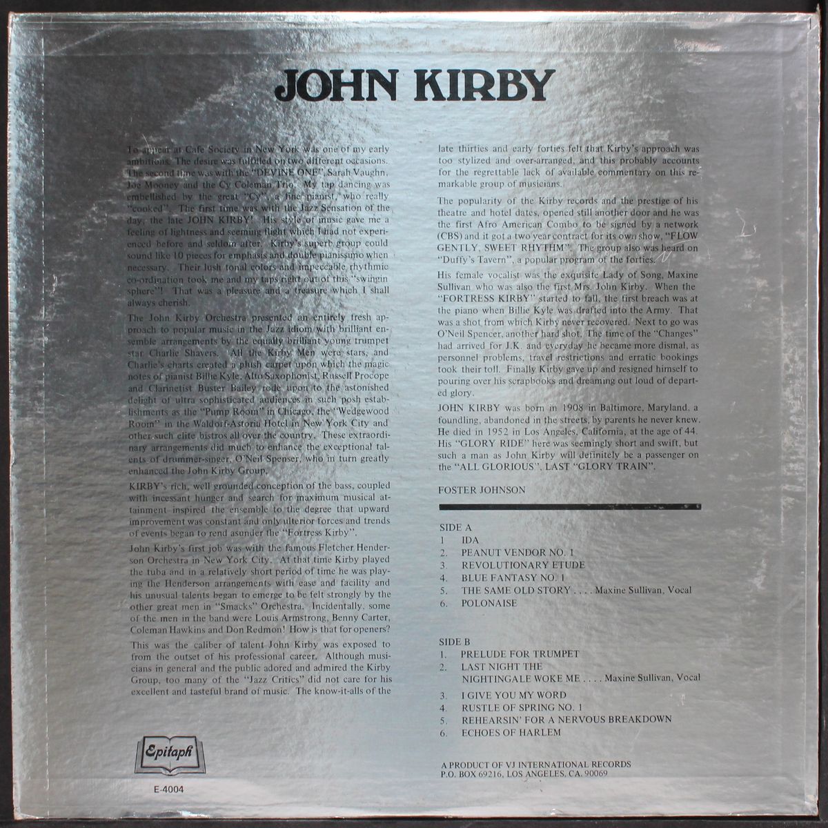 1908-1952 by JOHN KIRBY