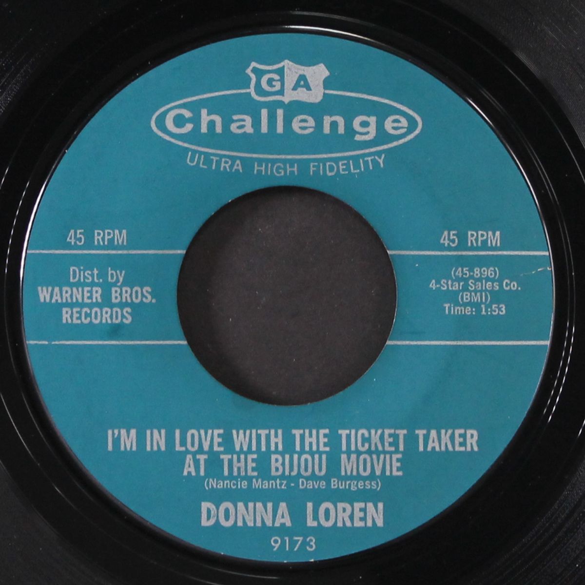 i'm in love with the ticket taker at the bijou movie / i'm gonna be all right by DONNA LOREN