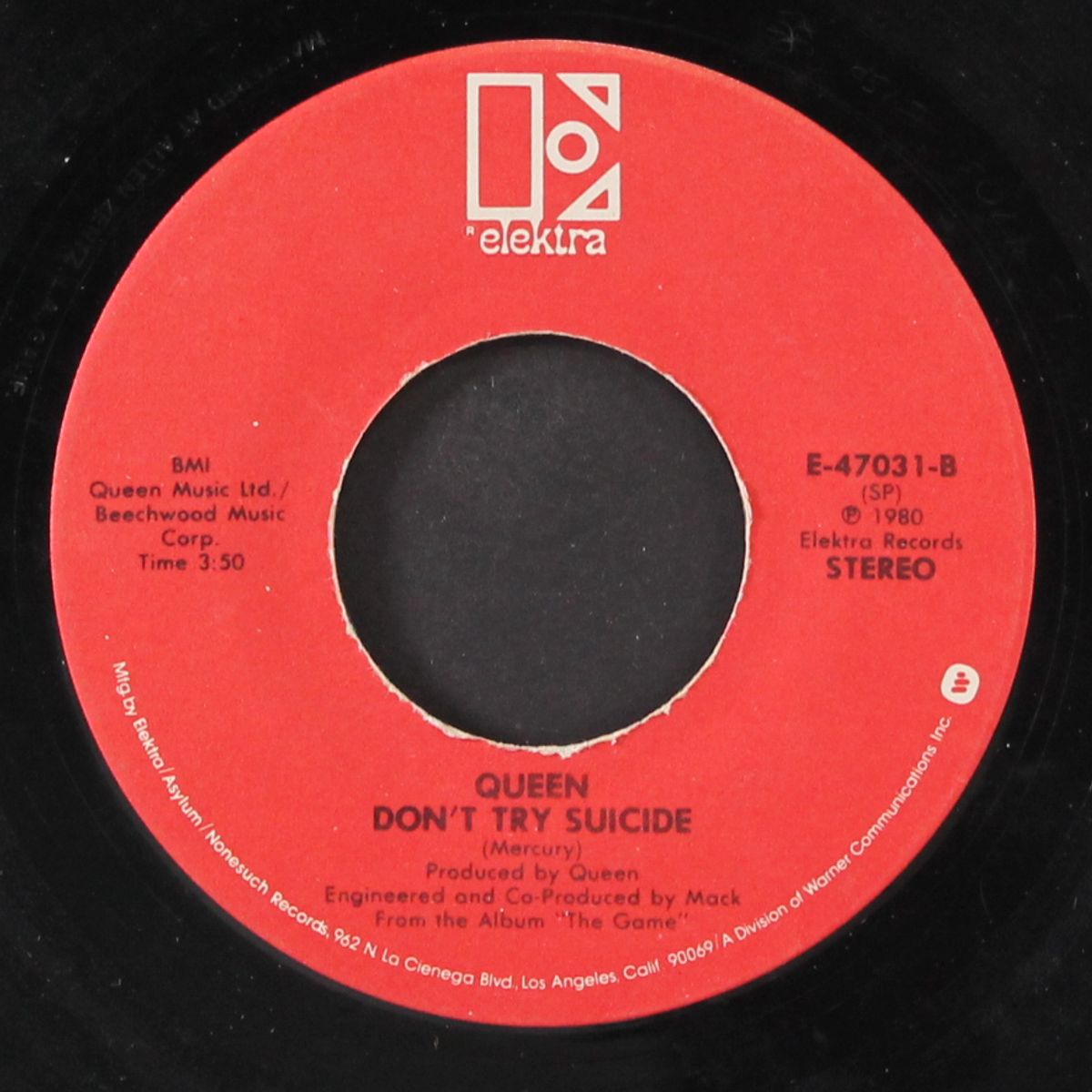 another one bites the dust / don't try suicide by QUEEN