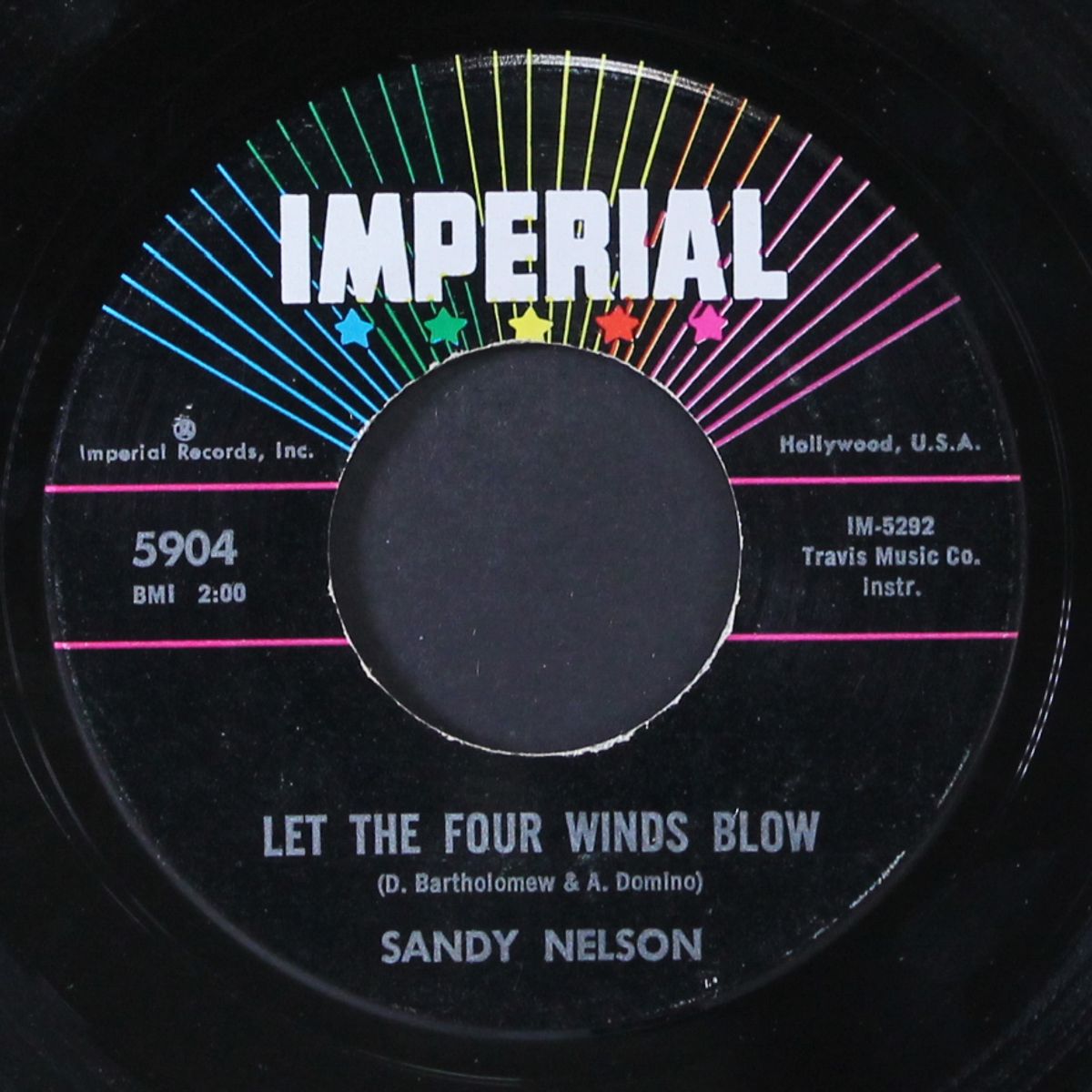 be bop baby / let the four winds blow by SANDY NELSON