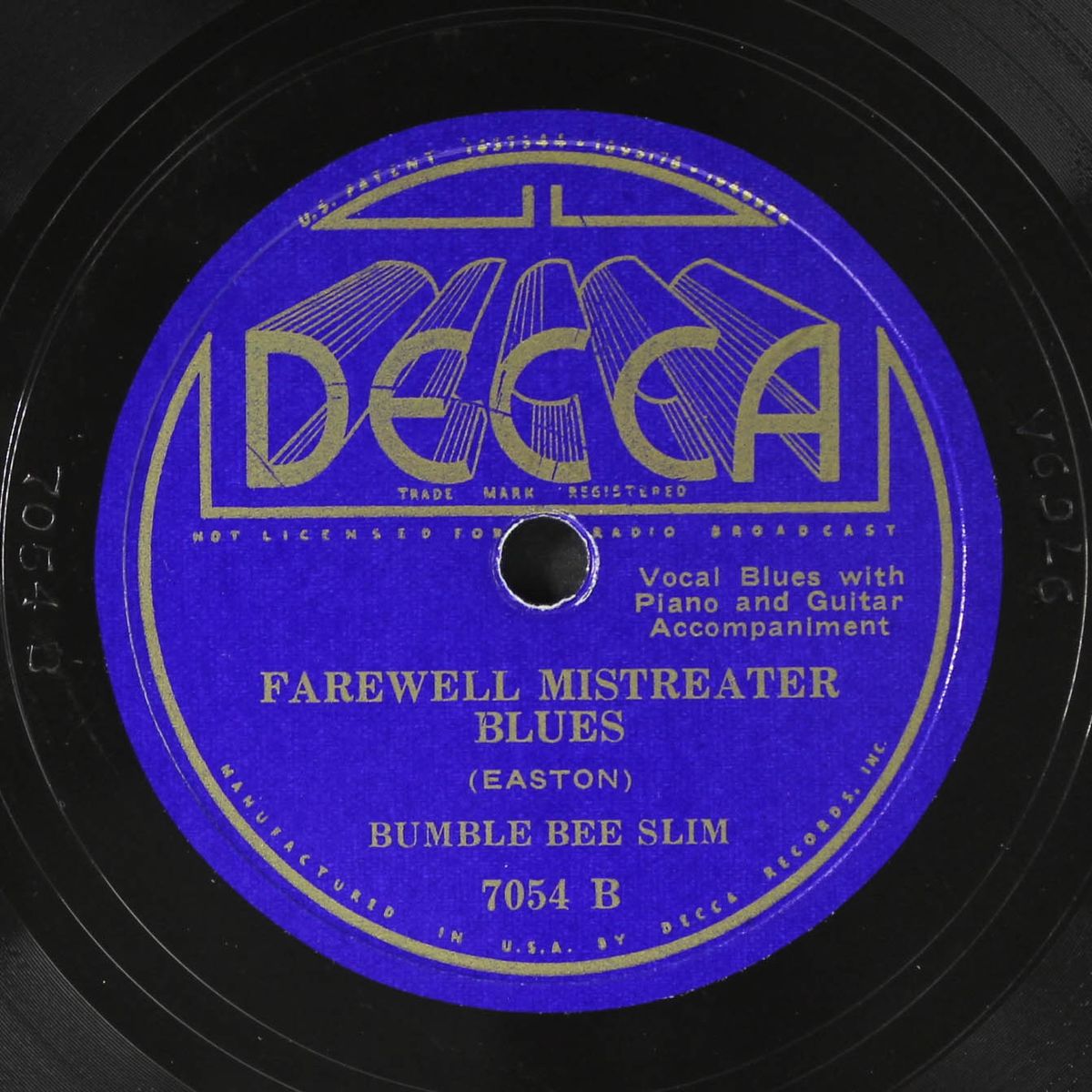 let's pitch a boogie woogie / farewell mistreater blues by BUMBLE BEE SLIM