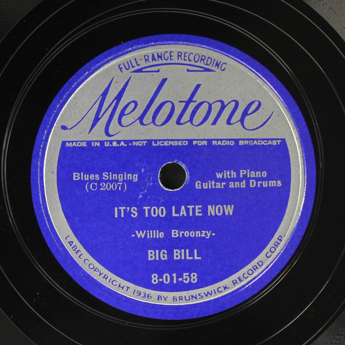 hattie blues / it's too late now by BIG BILL