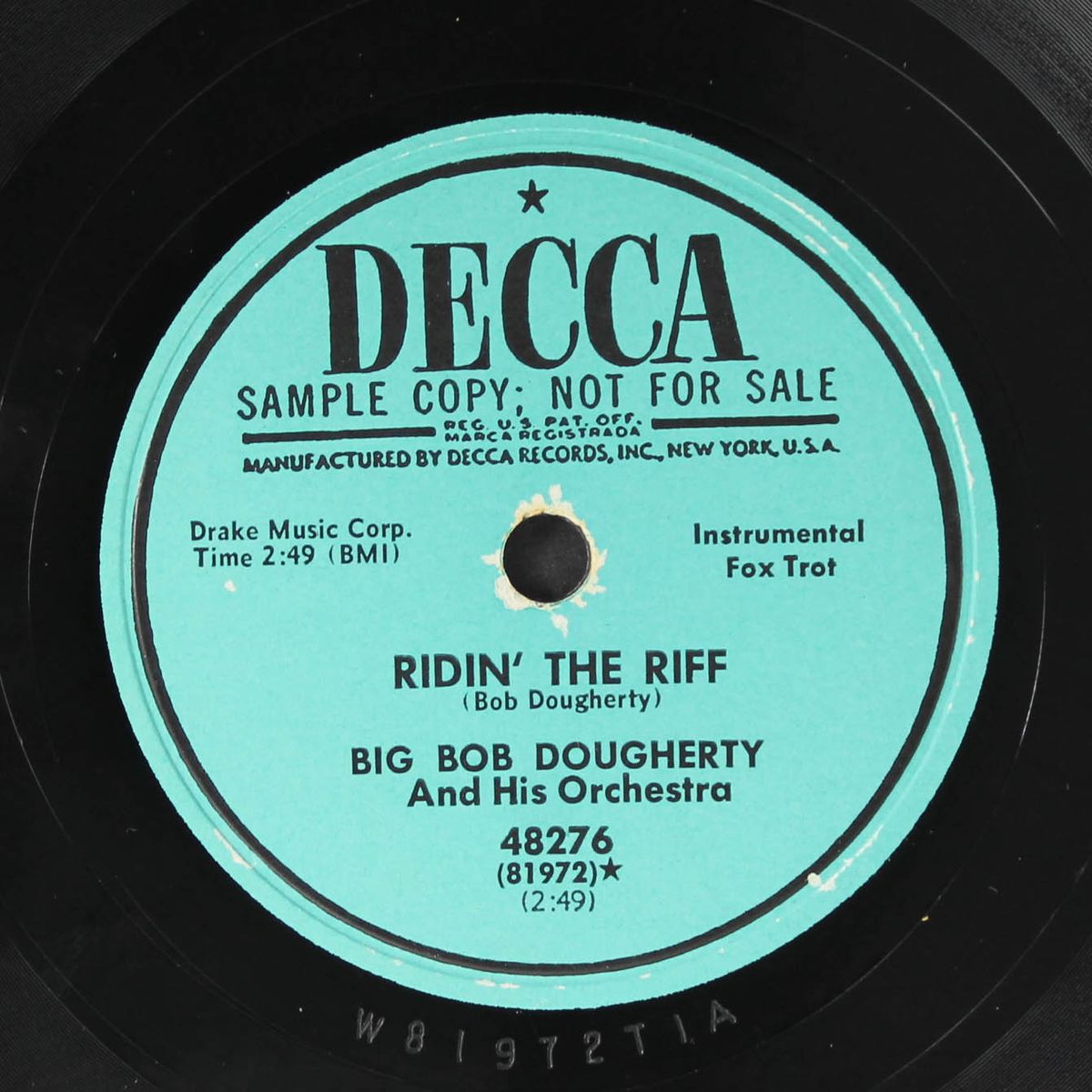 ridin' the riff / big bob's boogie by BIG BOB DOUGHERTY