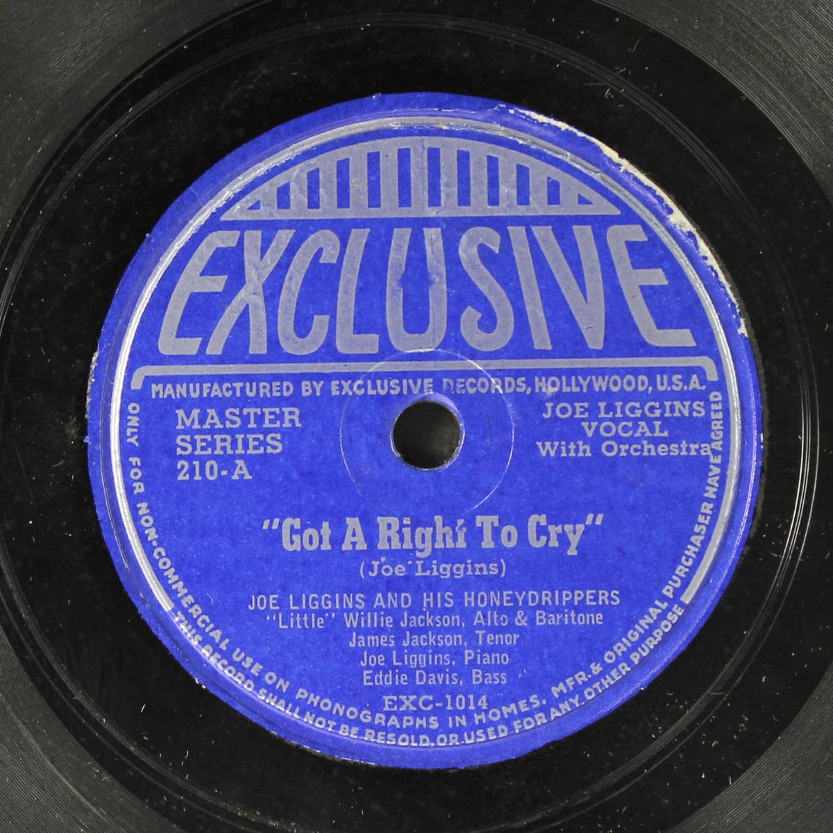 got a right to cry / blue moods by JOE LIGGINS