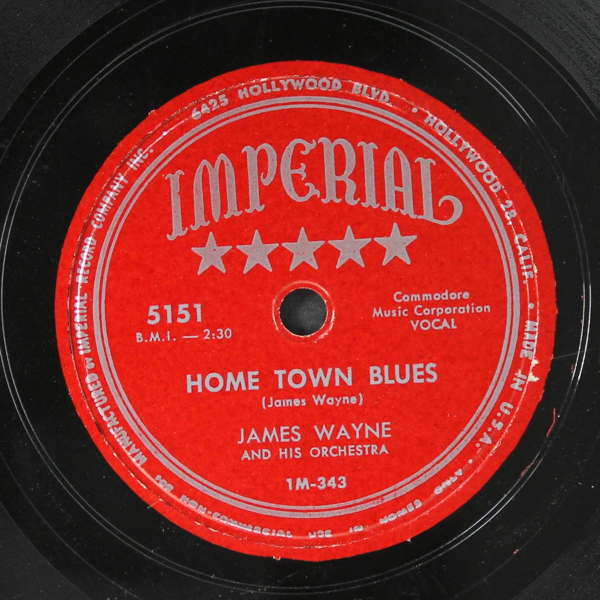 when night falls / home town blues by JAMES WAYNE