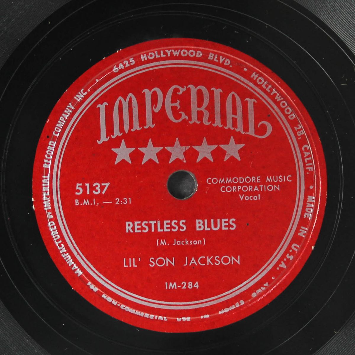 wondering blues / restless blues by LIL' SON JACKSON