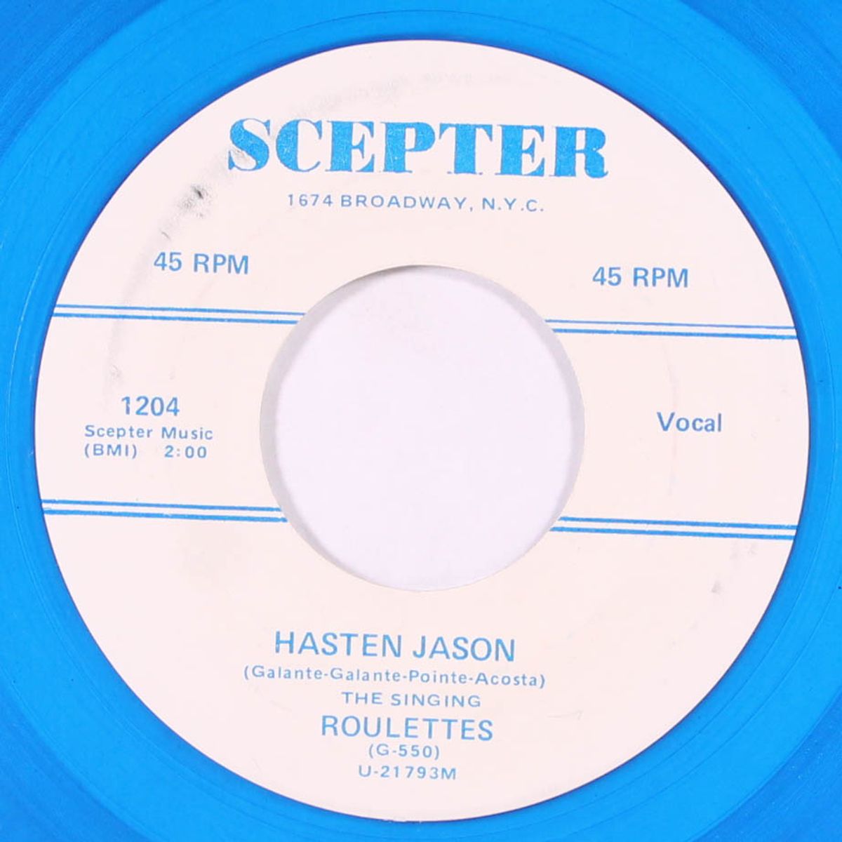 hasten jason / wouldn't be goin steady by ROULETTES