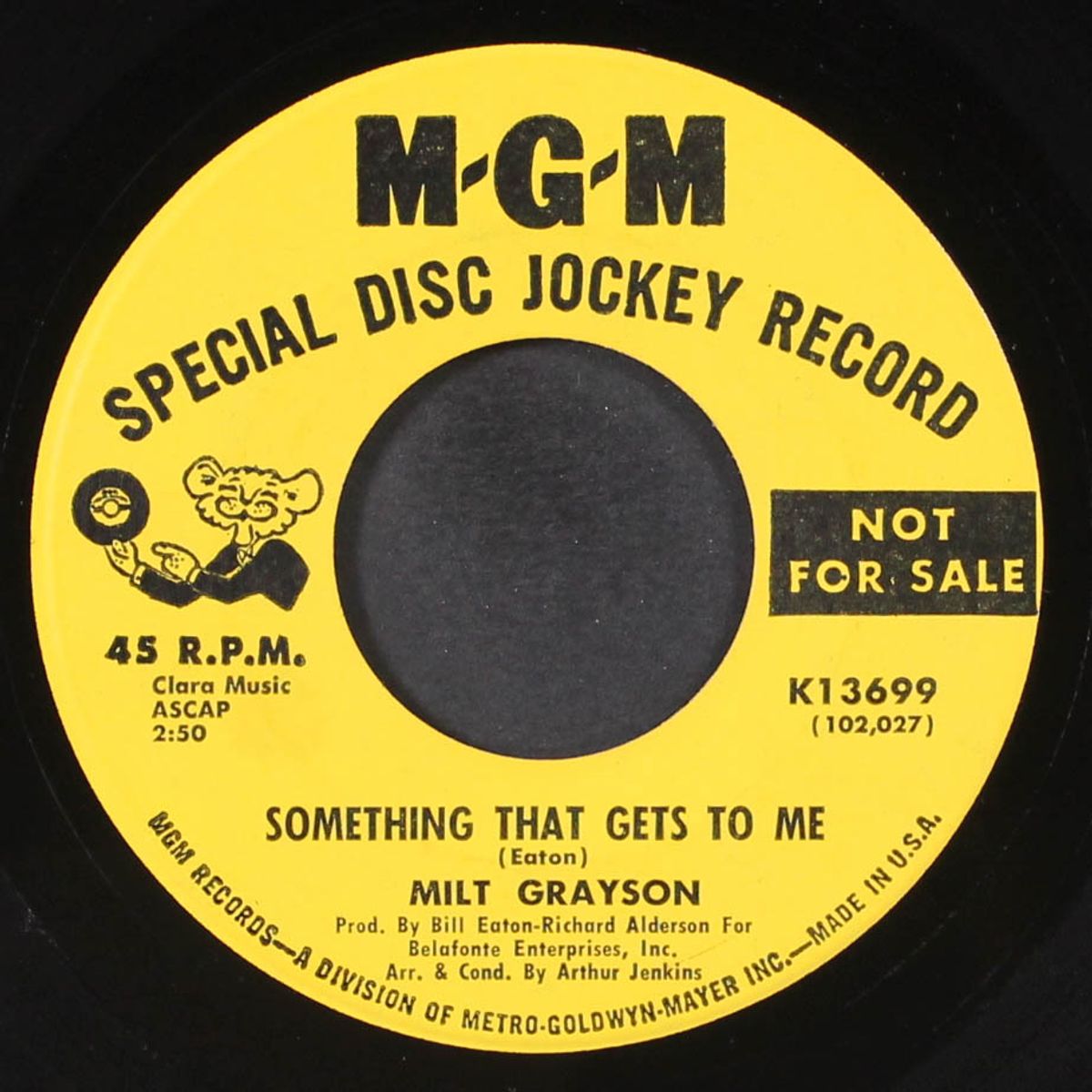 hurry sundown / something that gets to me by MILT GRAYSON