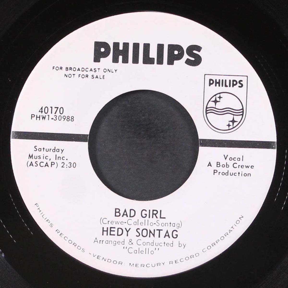 he never came back / bad girl by HEDY SONTAG