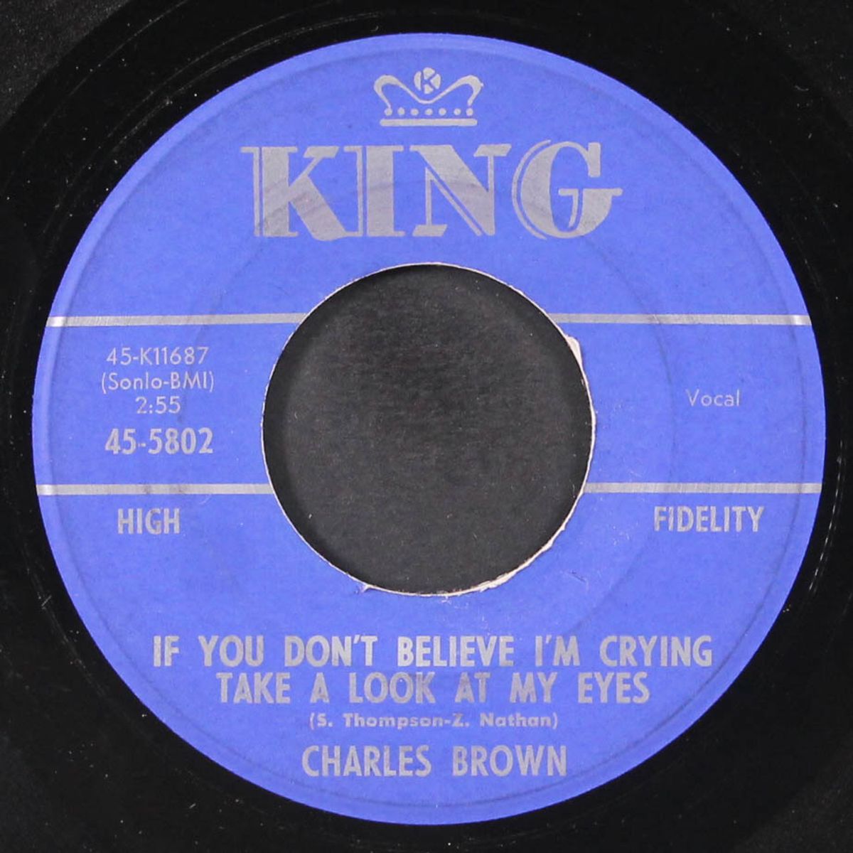 if you don't believe i'm crying take a look at my eyes / i wanna be close by CHARLES BROWN