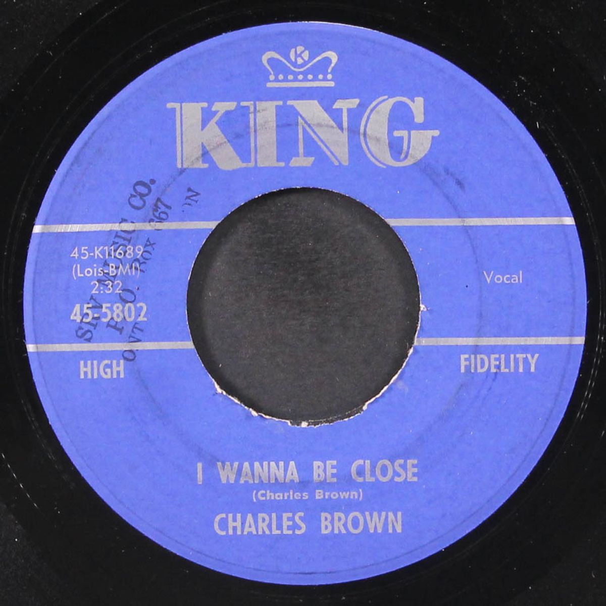 if you don't believe i'm crying take a look at my eyes / i wanna be close by CHARLES BROWN