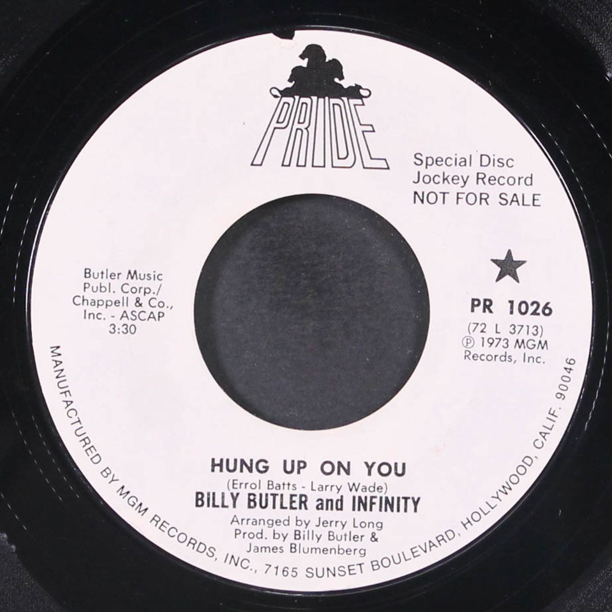 hung up on you / (what do you do) when your baby's gone by BILLY BUTLER & INFINITY