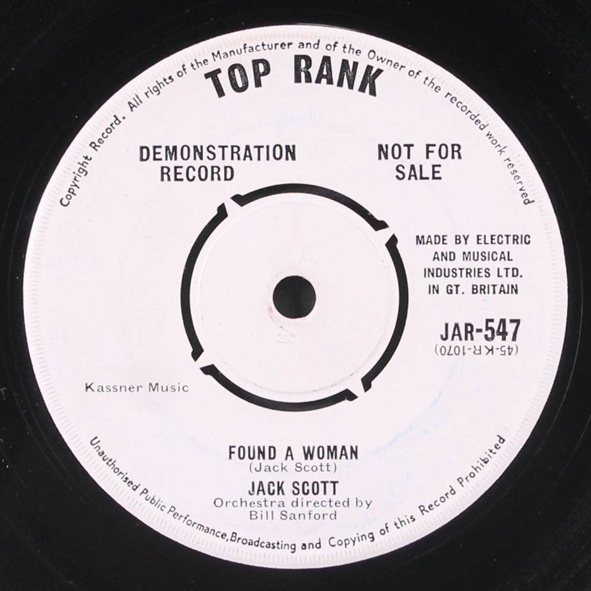 is there something on your mind / found a woman by JACK SCOTT