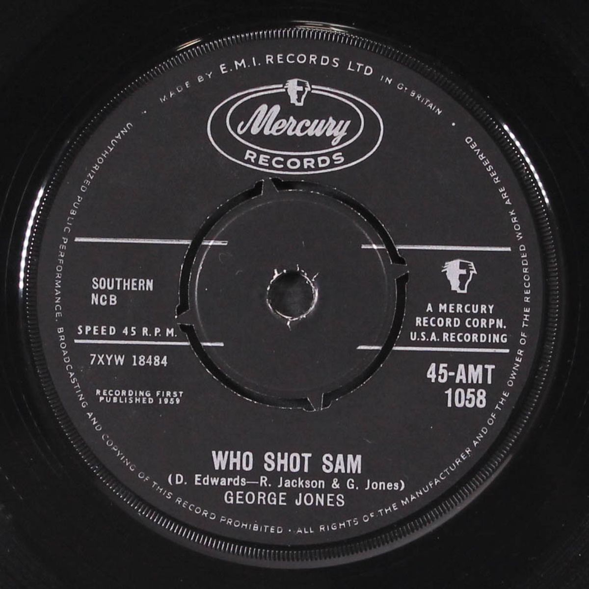 who shot sam / into my arms again by GEORGE JONES