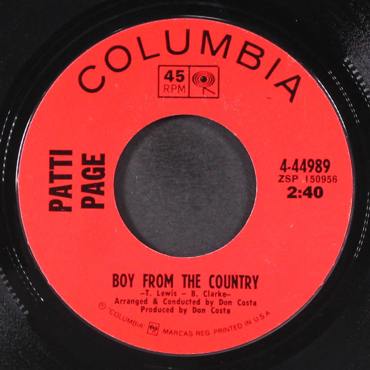 you don't need a heart / boy from the country by PATTI PAGE